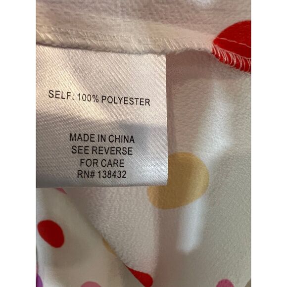 ModCloth Tank Top White Polka Dot Size Medium a636 - Picture 4 of 5